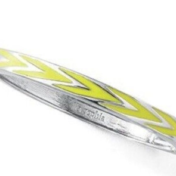 Lia Sophia Zenith Bangle Bracelet Lime Green & Silver Stretch 6.5" or 7.25" NWT - Picture 6 of 7